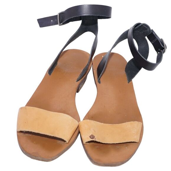 Madewell Boardwalk Ankle Strap Leather Sandals, Size 7 - Picture 4 of 9
